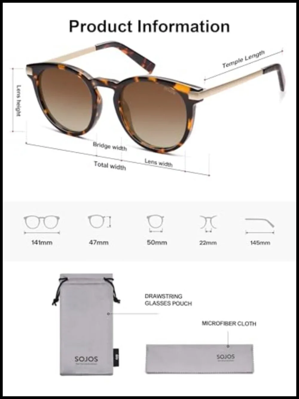 Retro Round Polarized Sunglasses Classic Vintage Trendy Sunnies